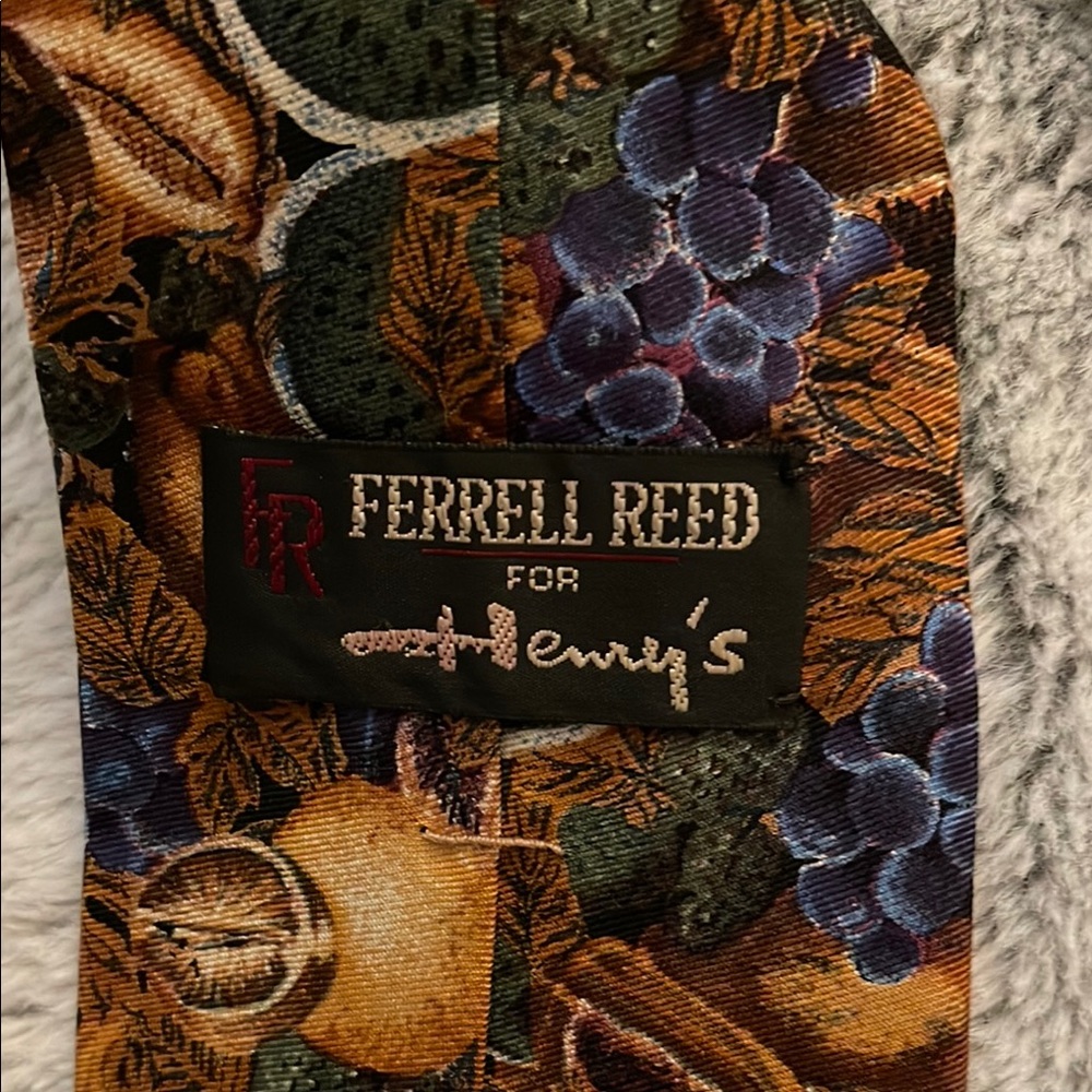 Ferrell Reed Men's Brown Patterned Tie - Picture 3 of 4